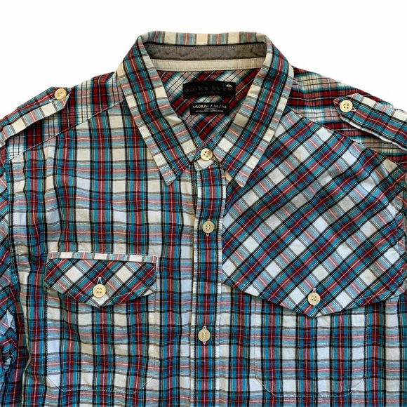 Quicksilver Plaid Button Up Pocket Shirt - Picture 1 of 7